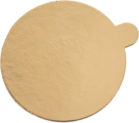 Base fina dorada para pastelito de 10 cm (redonda)