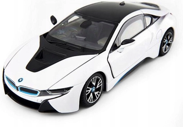 Modelo de coche BMW i8 1:24 metálico blanco