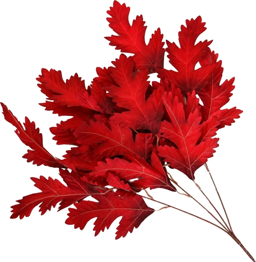 Ramita decorativa artificial de arce roja de 60 cm