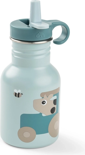 Done by Deer botella de acero inoxidable para niños Tiny farm azul 350 ml