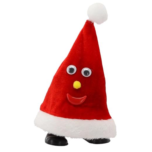 Gorro navideño interactivo de Santa 20,5 cm con música y movimiento