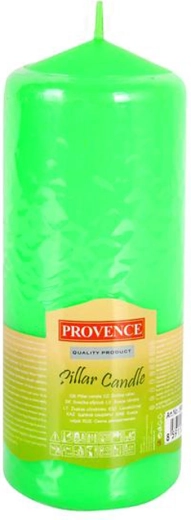 Vela cilíndrica verde de parafina 65 × 160 mm