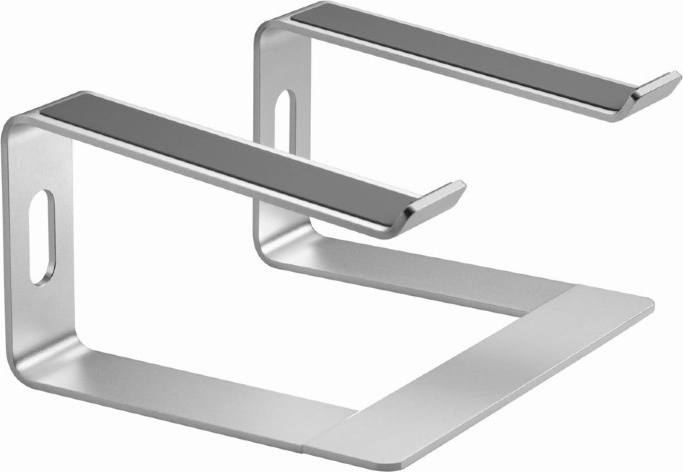 Soporte de aluminio para portátil de 15,6″, plateado