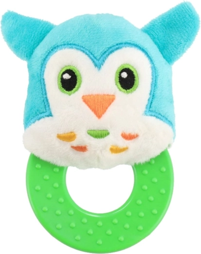Sonajero de peluche infantil con mordedor BABY MIX búho