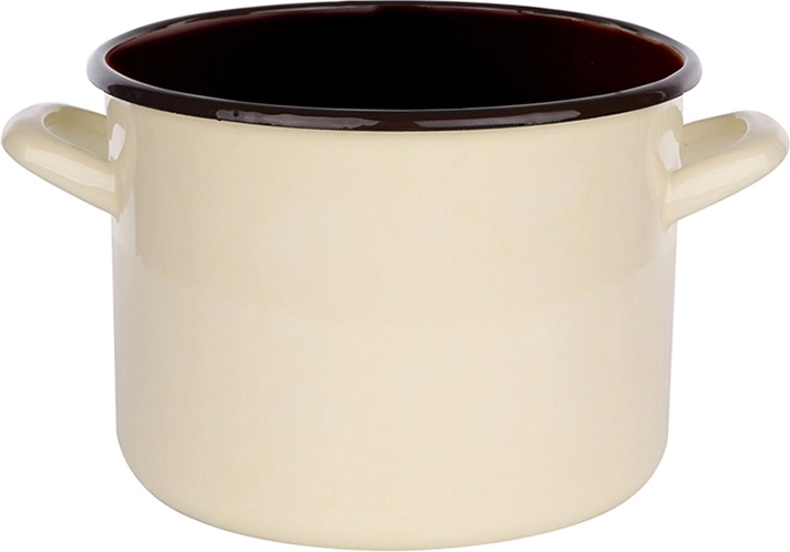 Olla esmaltada Silesia 4,4 l, 20 cm, crema con interior oscuro