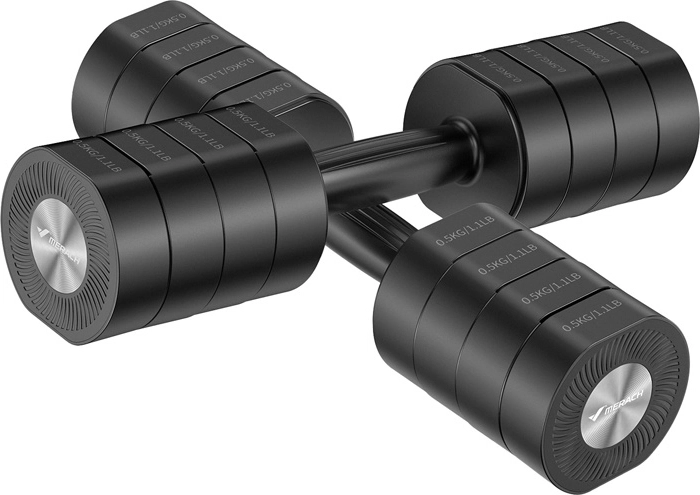 Mancuernas ajustables MERACH MR-2444, set de 2 uds (1–4 kg por mancuerna)