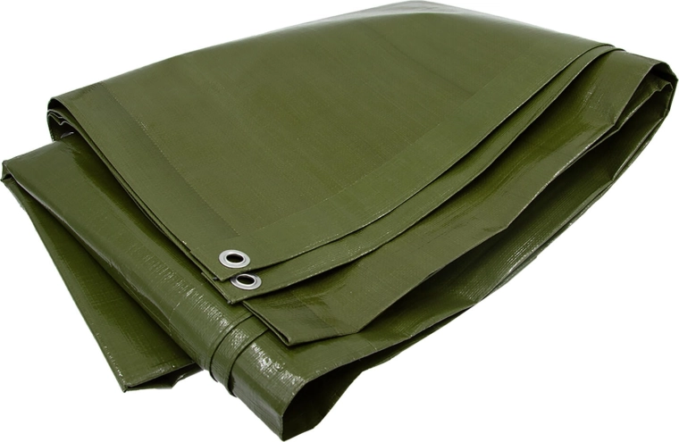 Lona verde con ojales 3 × 4 m, 200 g/m²