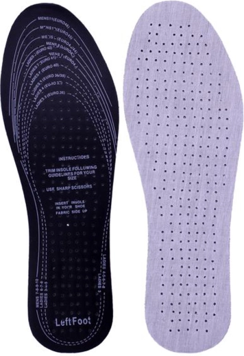 Plantillas para zapatos de tejido de algodón y látex – 1 par
