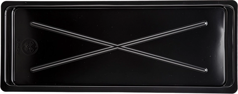 Bandeja de goteo negra para escurridor de platos 60 cm