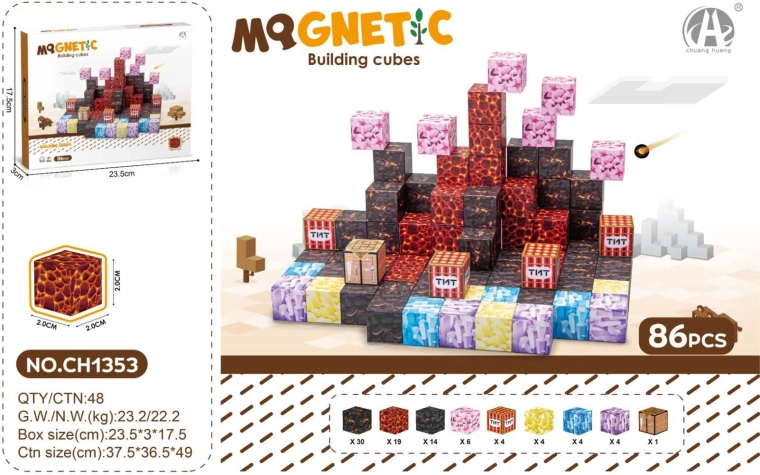 Cubos magnéticos 3D – set de 86 piezas
