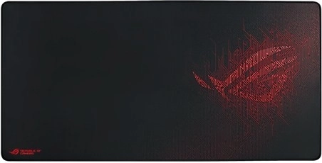 alfombrilla gaming para ratón asus rog sheath xl negro-roja