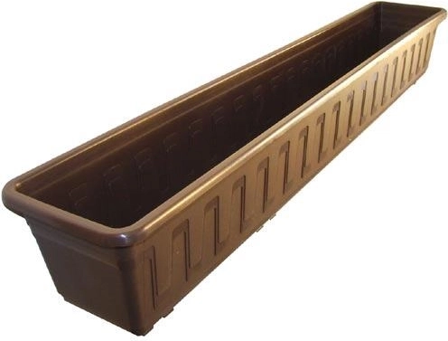 Jardinera de plástico GARDEN 80 cm marrón