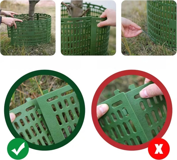 Instalación fácil alrededor del tronco