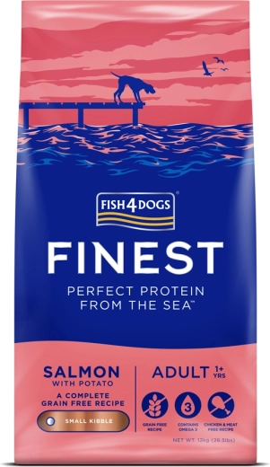Fish4Dogs Finest salmón con patatas – pienso seco para perros adultos de tamaño pequeño 12 kg