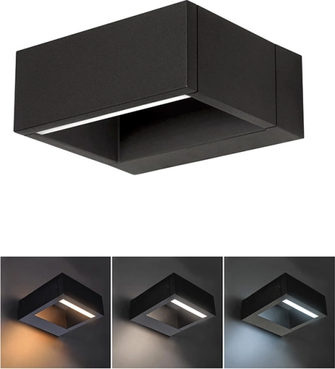 Solight LED aplique exterior de pared Ragusa 7 W, 450 lm, 3 CCT