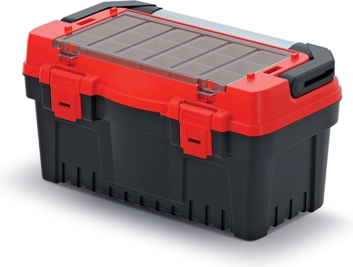 Maletín para herramientas con asa metálica EVO, 476 × 260 × 256 mm, rojo