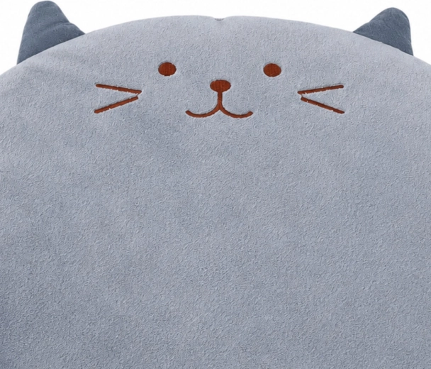 Adorable motivo de gato con detalles bordados