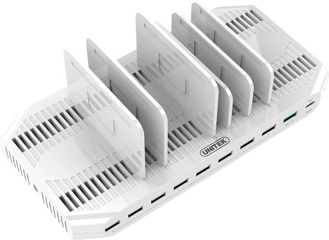 Soporte de carga con 10 puertos USB y QC3.0