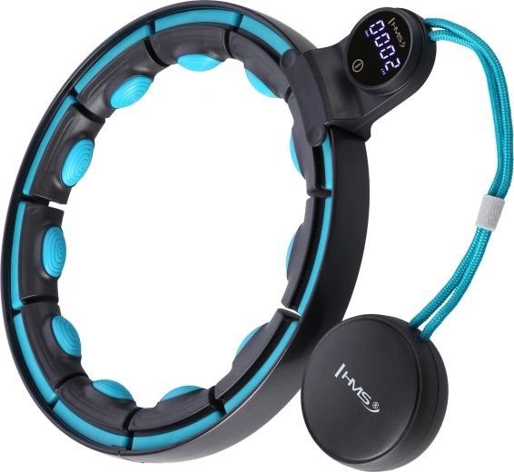 Hula hoop de masaje con peso, imanes y contador HMS HHM17 negro/mate