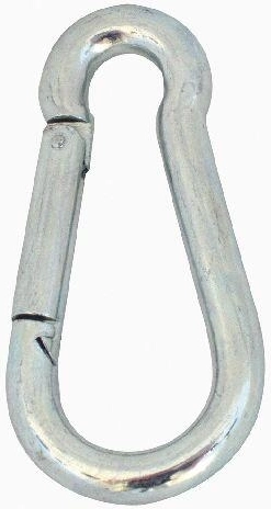 Mosquetón 120 × 11 mm galvanizado (10 uds)