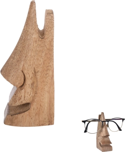 Soporte para gafas de madera de mango