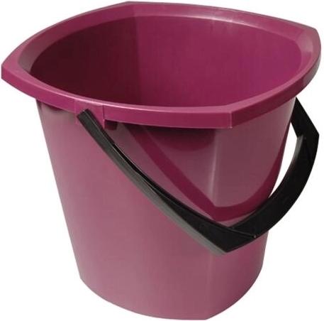 Cubo de plástico cuadrado de 10 l – mix de colores