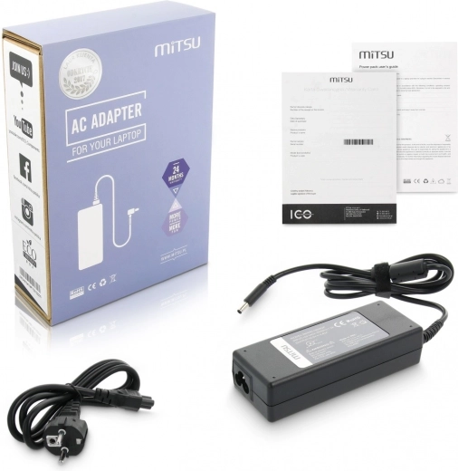 Adaptador de alimentación para portátil Dell Mitsu 90 W (19,5 V / 4,62 A, 4,5 × 3,0 mm pin)