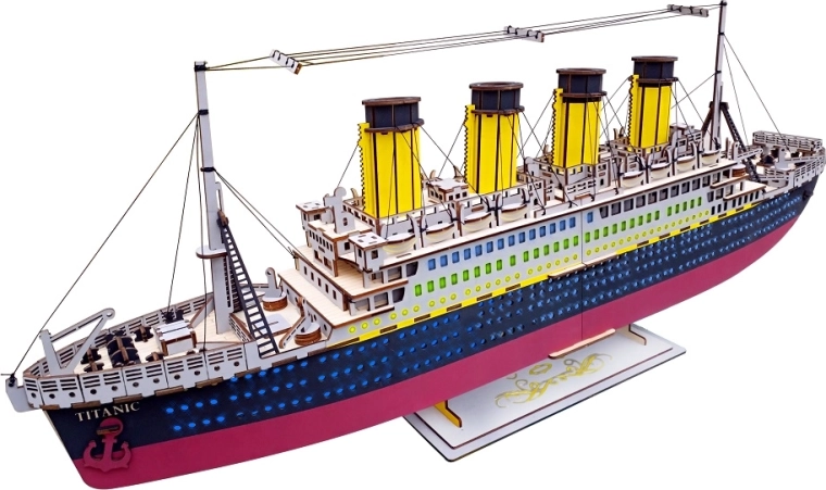 Woodcraft rompecabezas 3D de madera Titanic