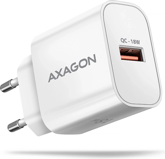 Cargador de red Axagon USB-A 18 W (QC 3.0) blanco
