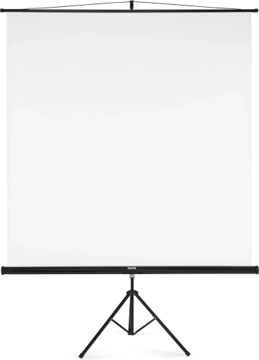 Pantalla de proyección con trípode 180 × 180 cm 2 en 1 blanca