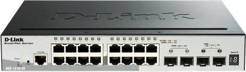Conmutador DGS-1510-20 con 18xGE, 2x10GE y 2xSFP+