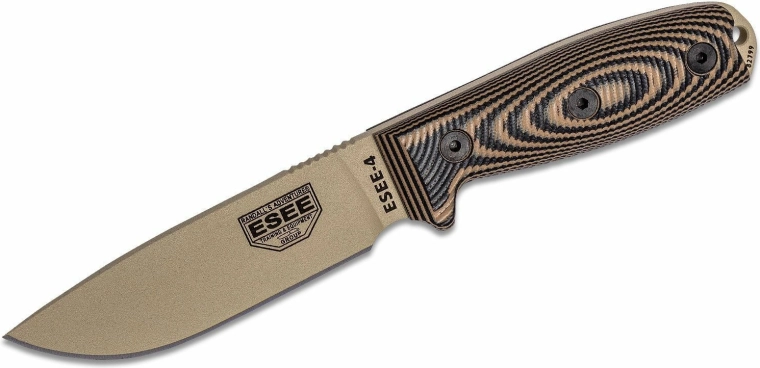 ESEE Model 4 cuchillo universal de supervivencia Desert Tan