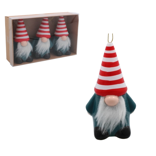 Adornos navideños gnomos – set de 3 uds CHOMIK