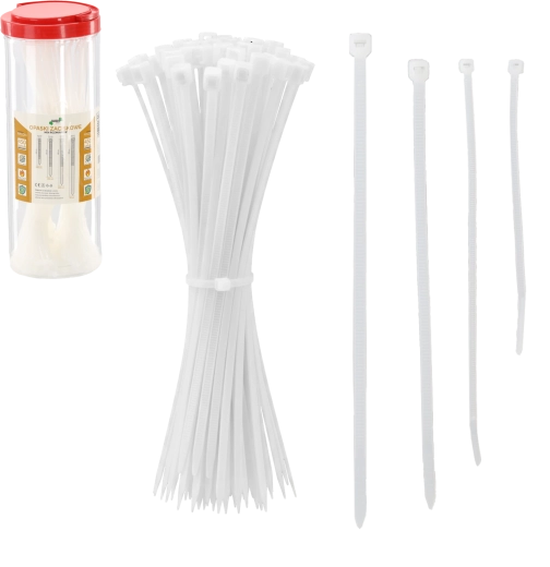 Juego de bridas de nylon en tubo, 450 uds. – mix de tamaños, resistentes a los rayos UV