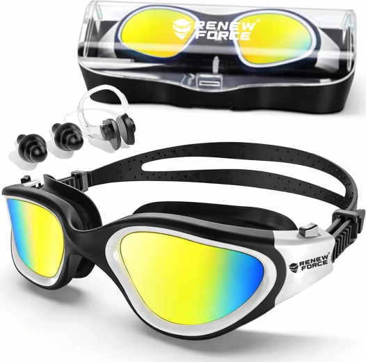Gafas de natación RENEW FORCE con lentes polarizadas blancas