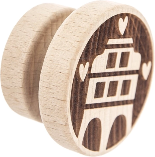 Sello de madera para masa: casitas