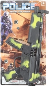 Subfusil de juguete con efecto de carraca en camuflaje para niños