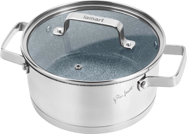 Cacerola Lamart Stoness con tapa, 18 cm, 1,9 l