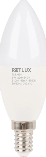 Bombilla LED Retlux en forma de vela E14 6 W 6500 K