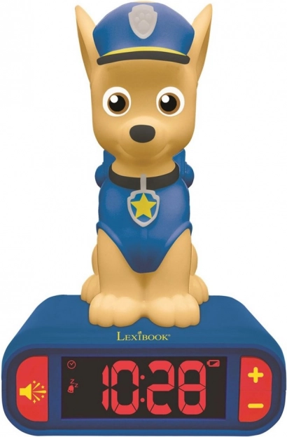 Despertador infantil con luz nocturna 3D PATRULLA CANINA Chase