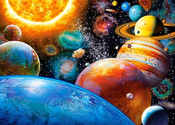 Puzzle de 180 piezas Planets and their Moons