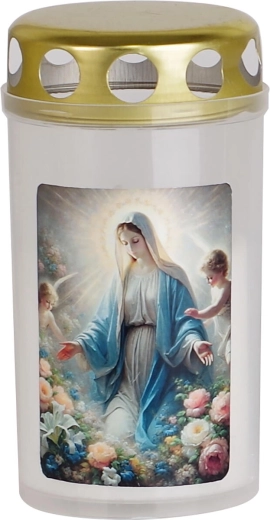 Vela de cementerio Marie con tapa 11 cm, 120 g