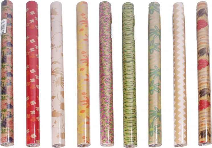 Papel de regalo avana natural 0,7 × 2 m – mix de motivos