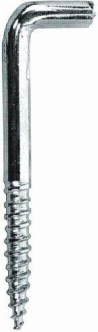 Alcayata roscada con cabeza Phillips 5,8 × 65 mm, galvanizada, 100 uds