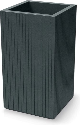 Macetero Coro Square High 40 × 40 × 70 cm – grafito