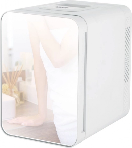 Mini nevera de 4 l blanca con acabado espejo AD 8085