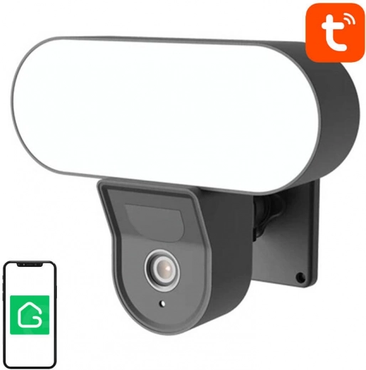 Cámara exterior Wi‑Fi inteligente con reflector GOSUND, Full HD 1080p, IP65, Tuya