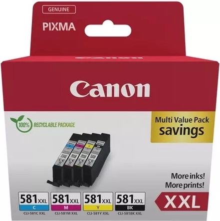 Multipack de cartuchos de tinta Canon CLI-581XXL BK/C/M/Y