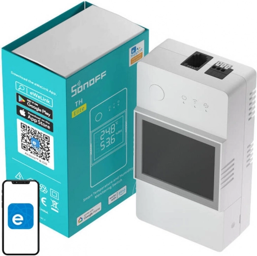 Interruptor inteligente Wi‑Fi con medición de temperatura y humedad SONOFF