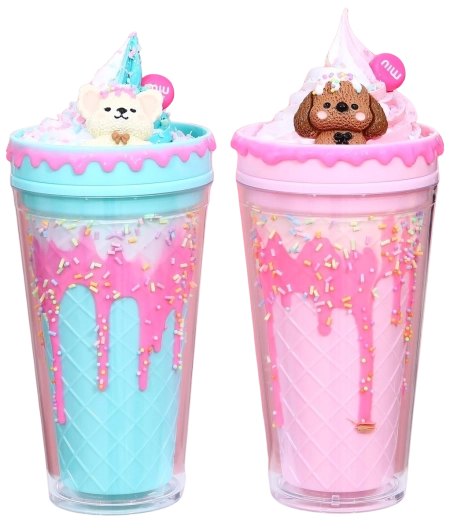 Vaso con tapa y pajita Osito helado 480 ml – varios colores